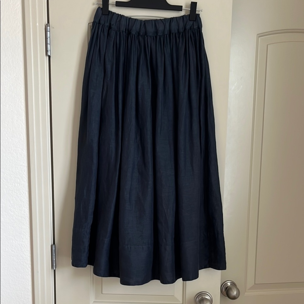 CP Shades Manon Linen Skirt in Ink EUC